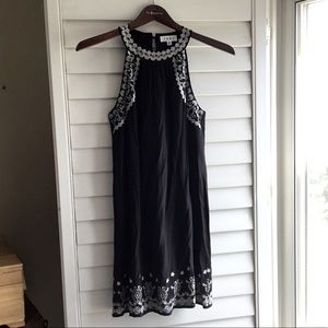 Embroidered Sleeveless Dress